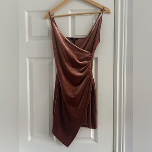 Burnt orange mini dress